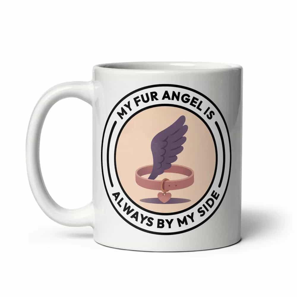My fur angel is always by my side., Mug