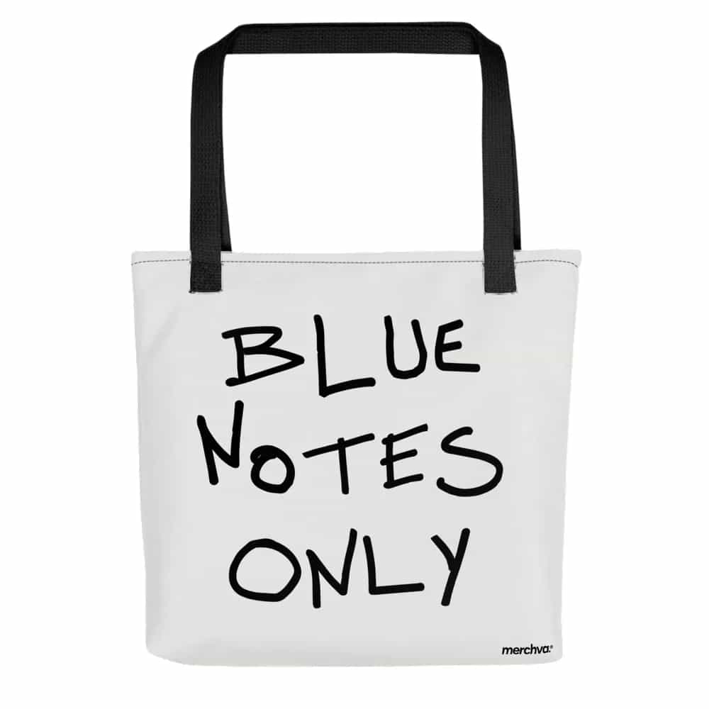Blue Notes Only, Tote Bag