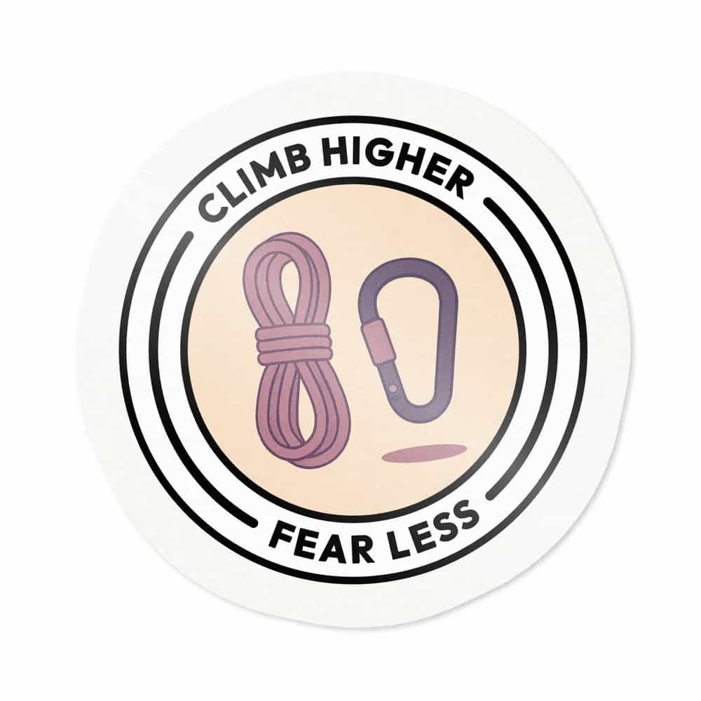Climb Higher, Fear Less, Sticker