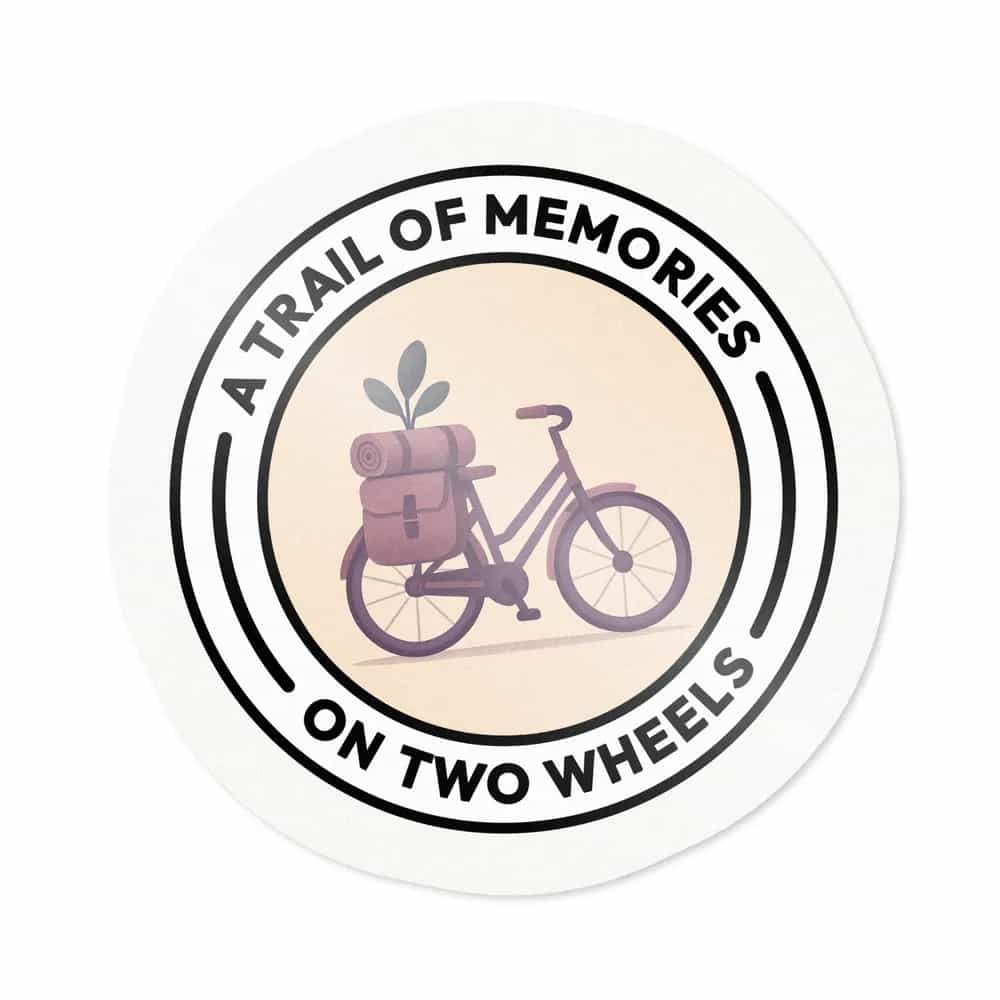 A Trail of Memories on Two Wheels, Sticker