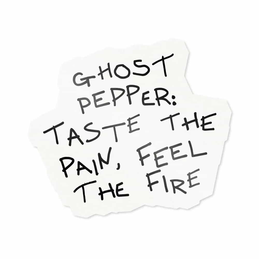 Ghost Pepper: Taste the Pain, Feel the Fire, Sticker