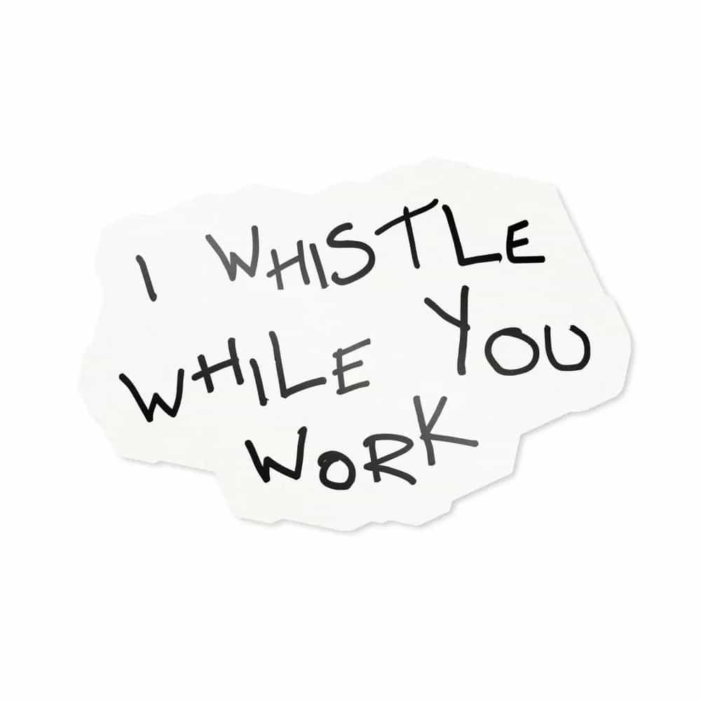 I Whistle while You Work, Sticker