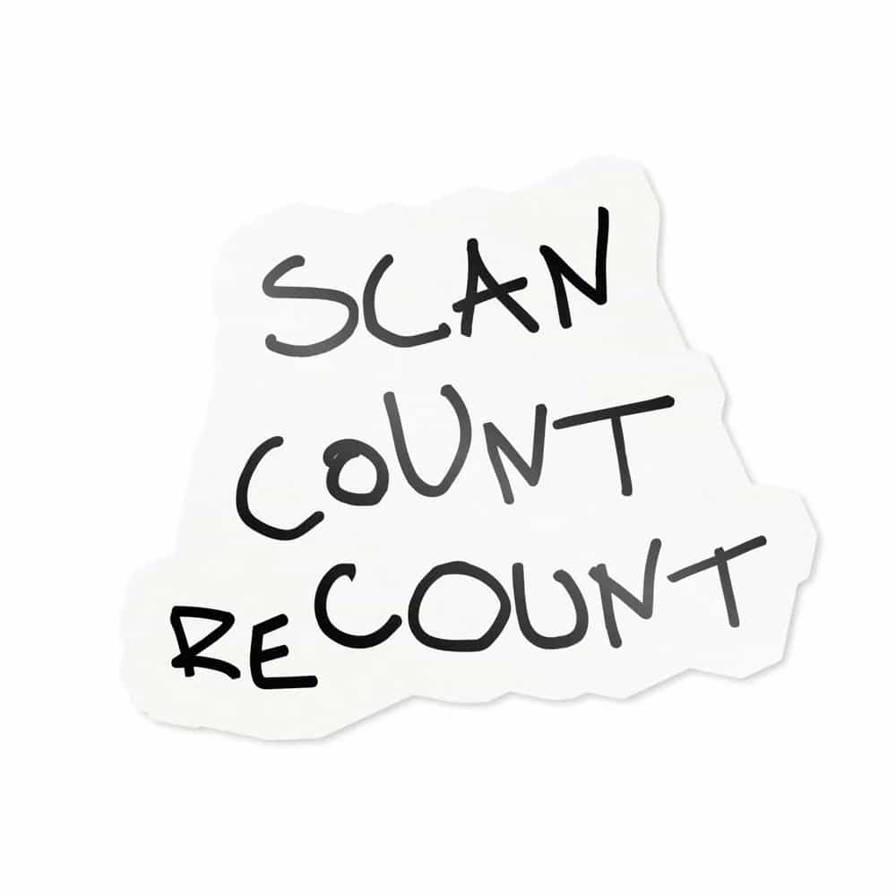 Scan Count Recount, Sticker