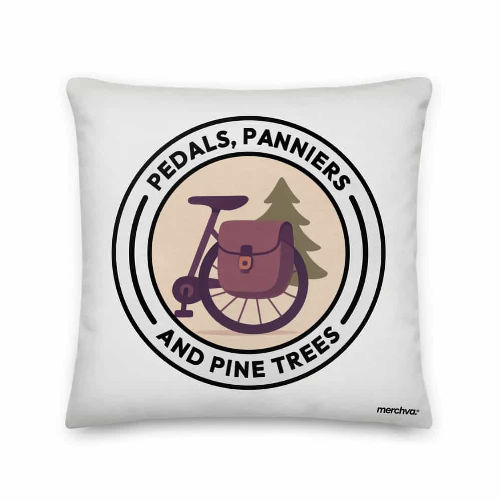 Pedals, Panniers, and Pine Trees, Pillow