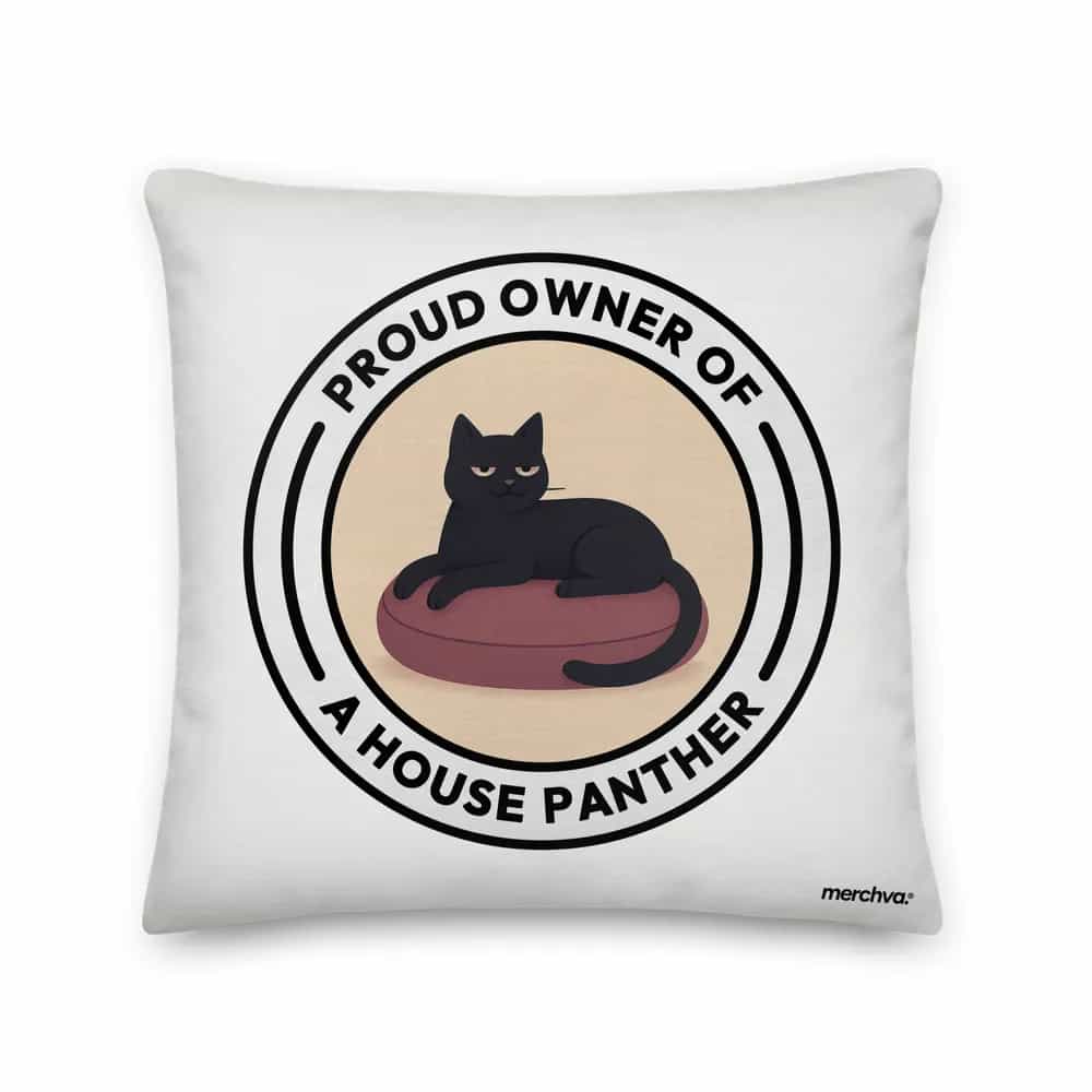 Proud Owner Of A House Panther, Pillow