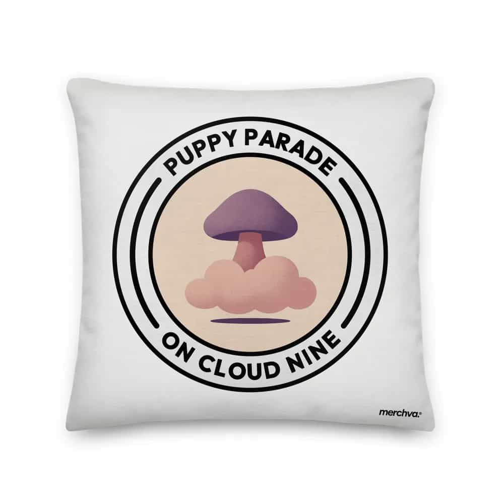 Puppy Parade on Cloud Nine, Pillow