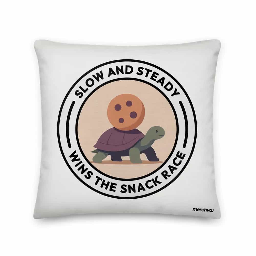 Slow and Steady Wins the Snack Race, Pillow
