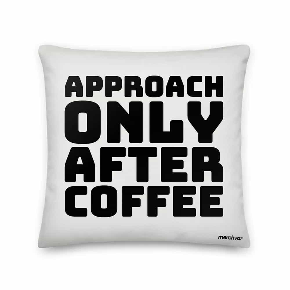 Approach Only After Coffee, Pillow