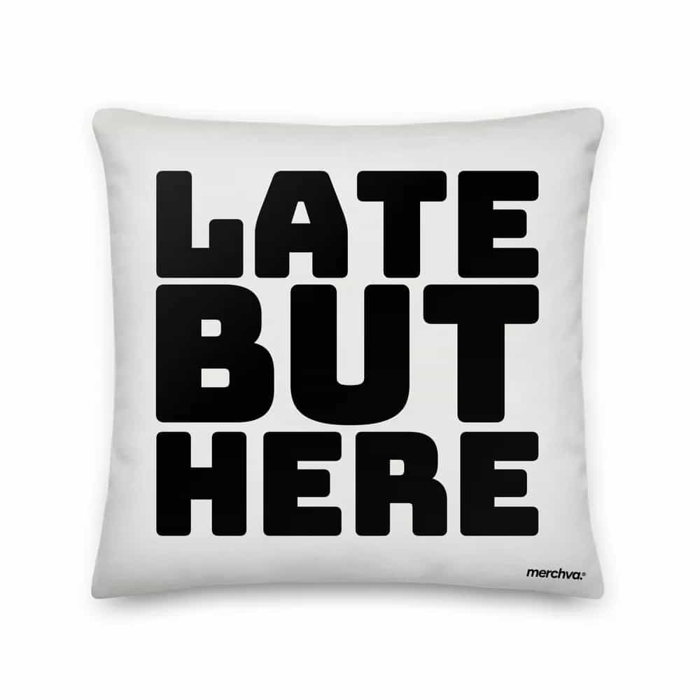 Late But Here, Pillow