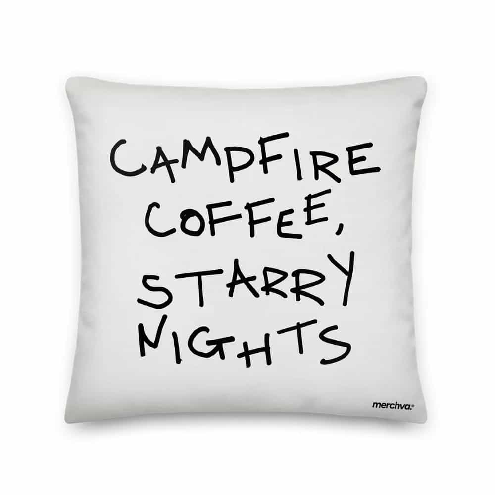 Campfire Coffee, Starry Nights, Pillow