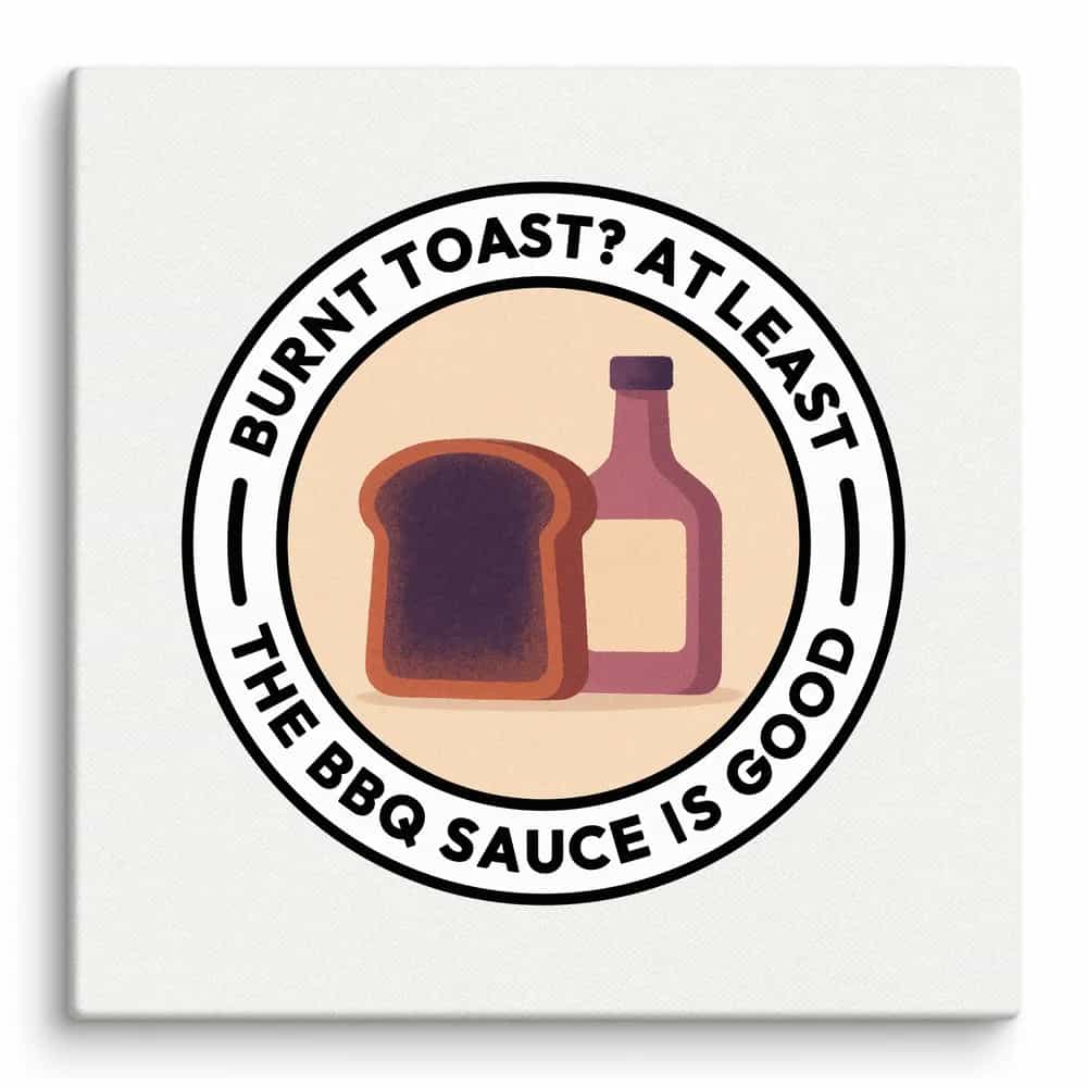 Burnt Toast? At Least the BBQ Sauce is Good!, Wall Art