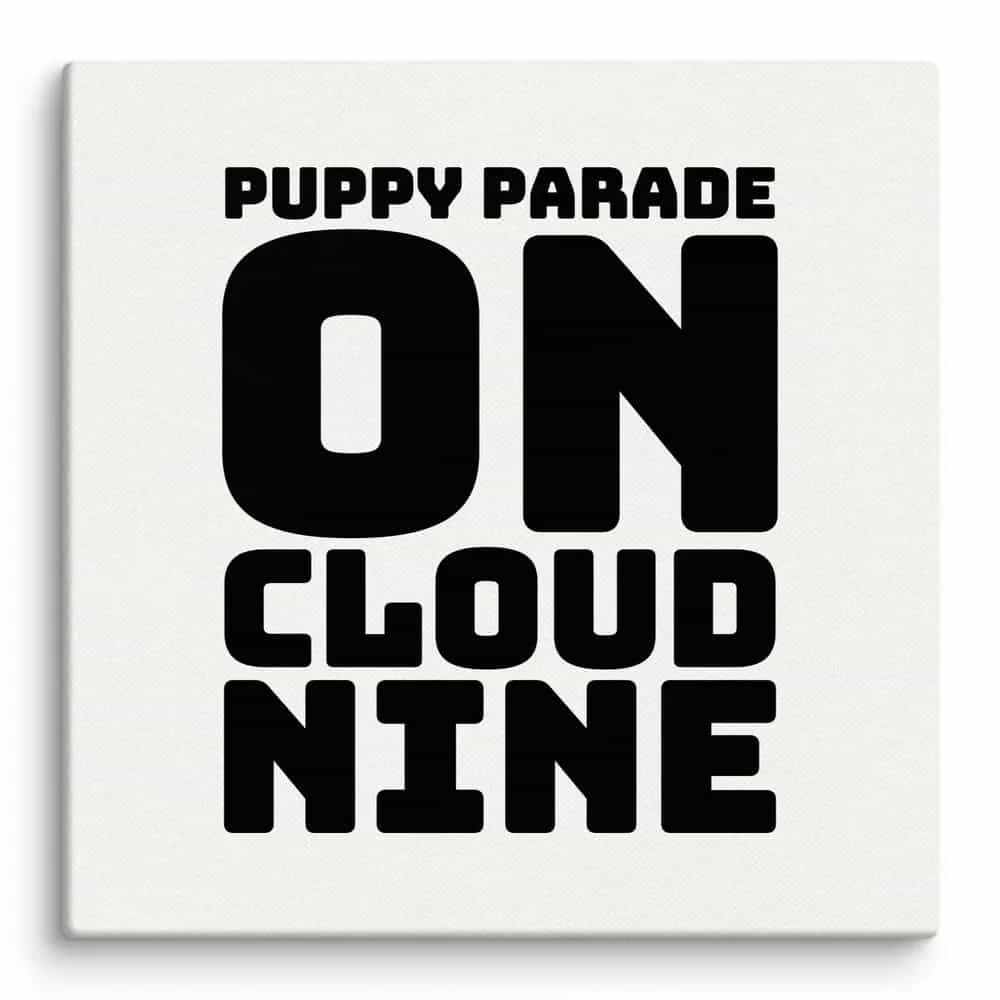 Puppy Parade on Cloud Nine, Wall Art