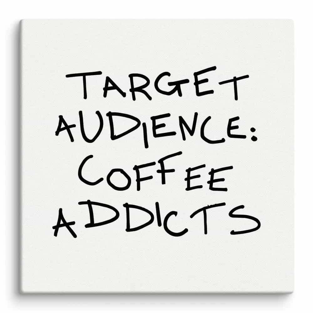 Target Audience: Coffee Addicts, Wall Art