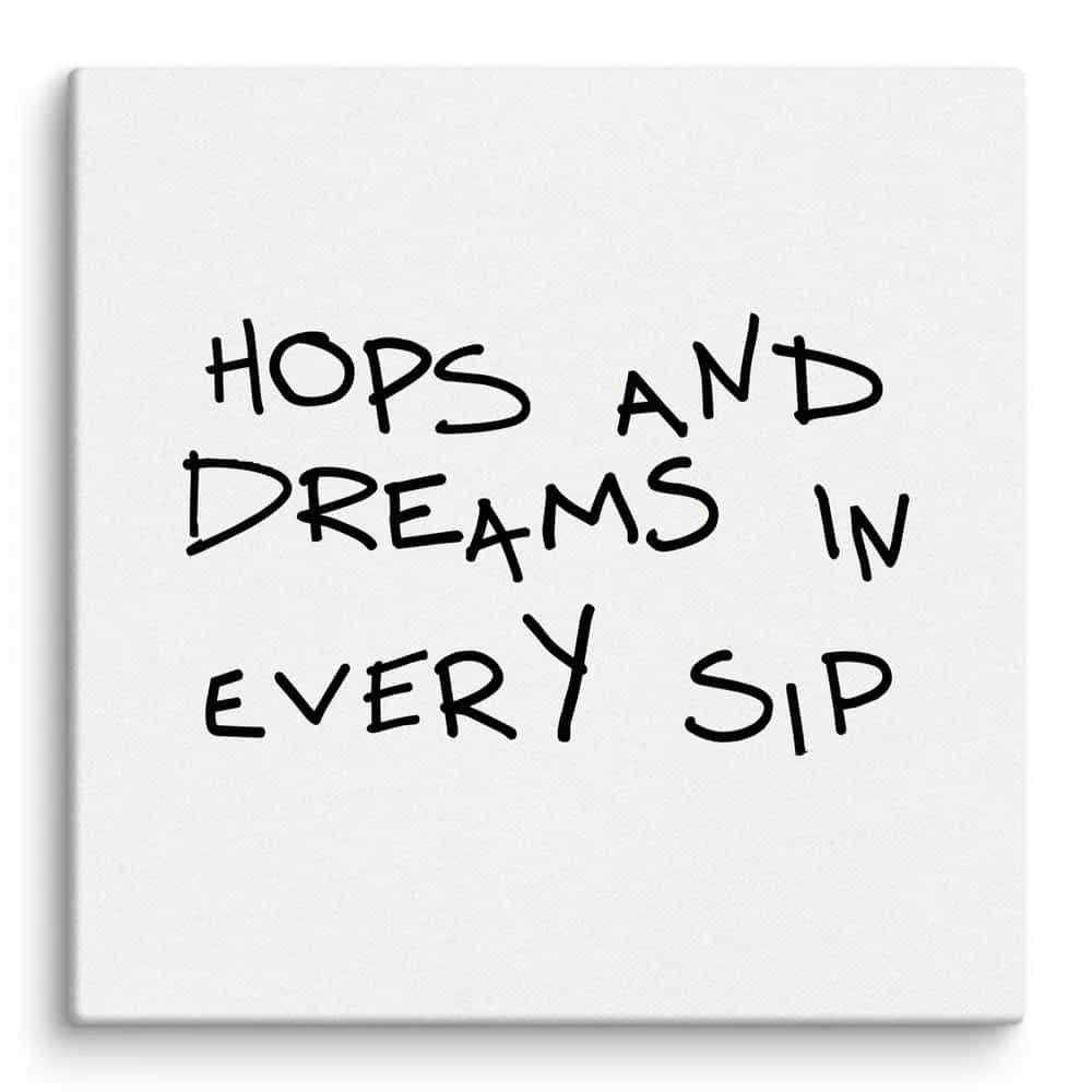 Hops and Dreams in Every Sip, Wall Art