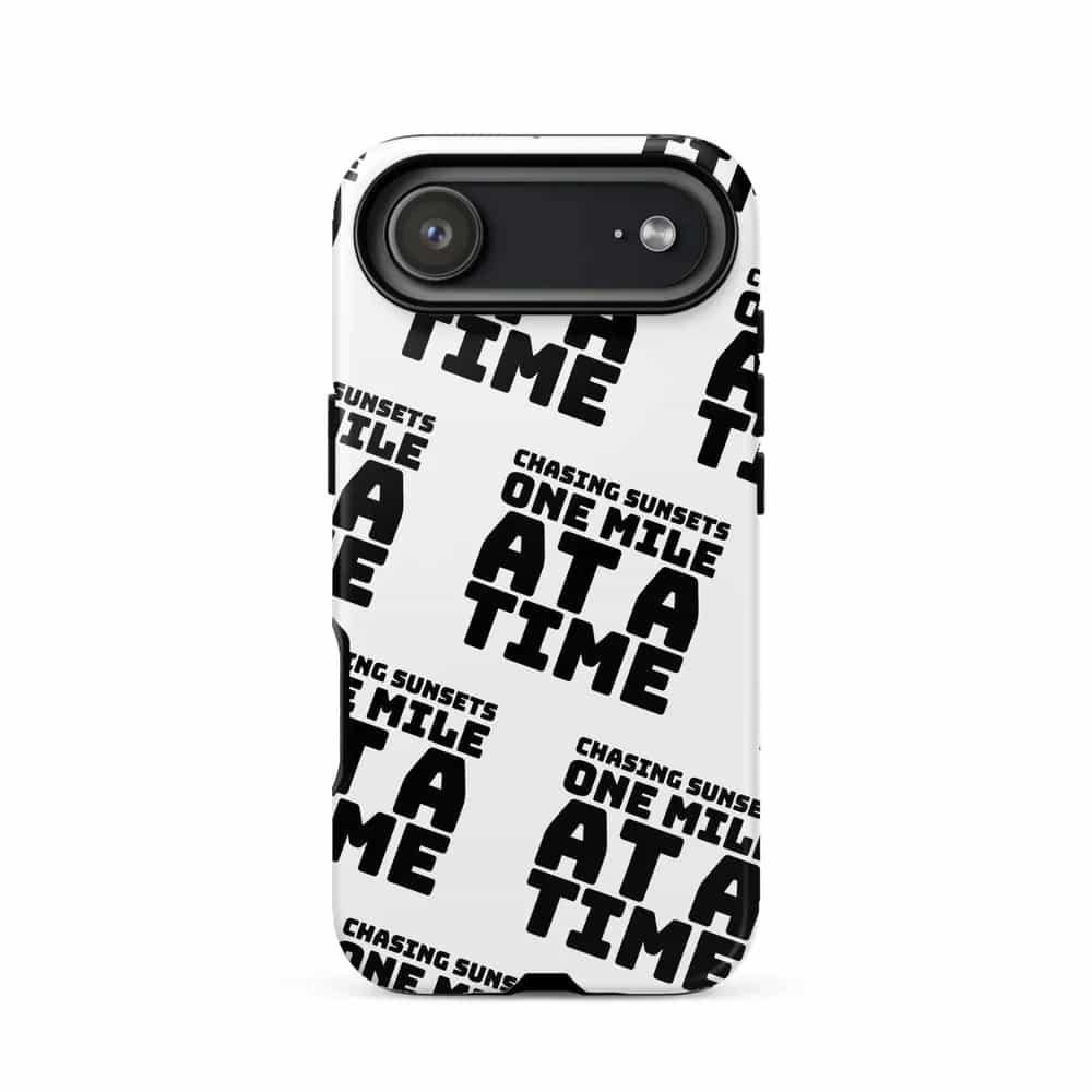 Chasing Sunsets, One Mile at a Time, Phone Case